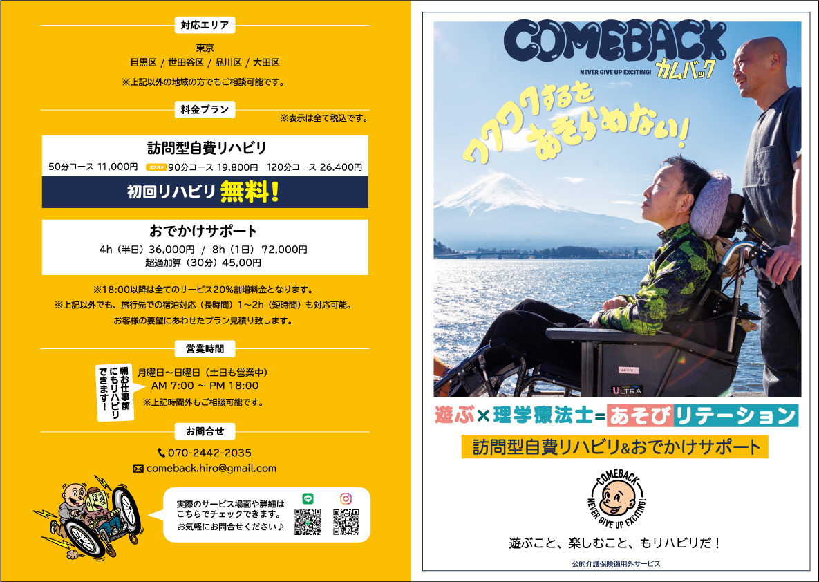 COMEBACK パンフレット